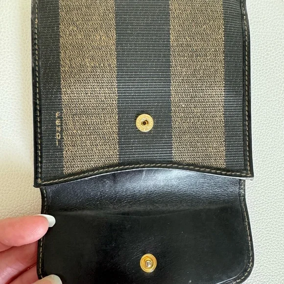 Fendi Black and Brown Striped Wallet - Picture 4 of 10